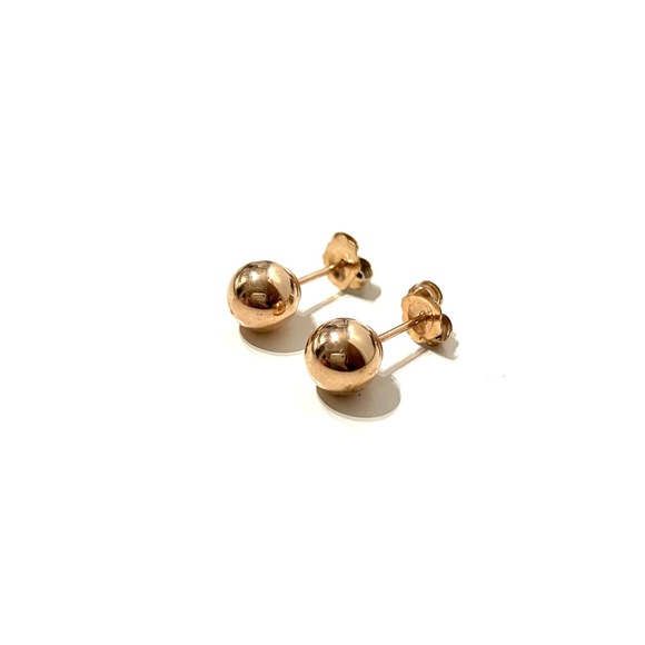 Jewelry - 14K Rose Gold 6mm Ball Stud Earrings